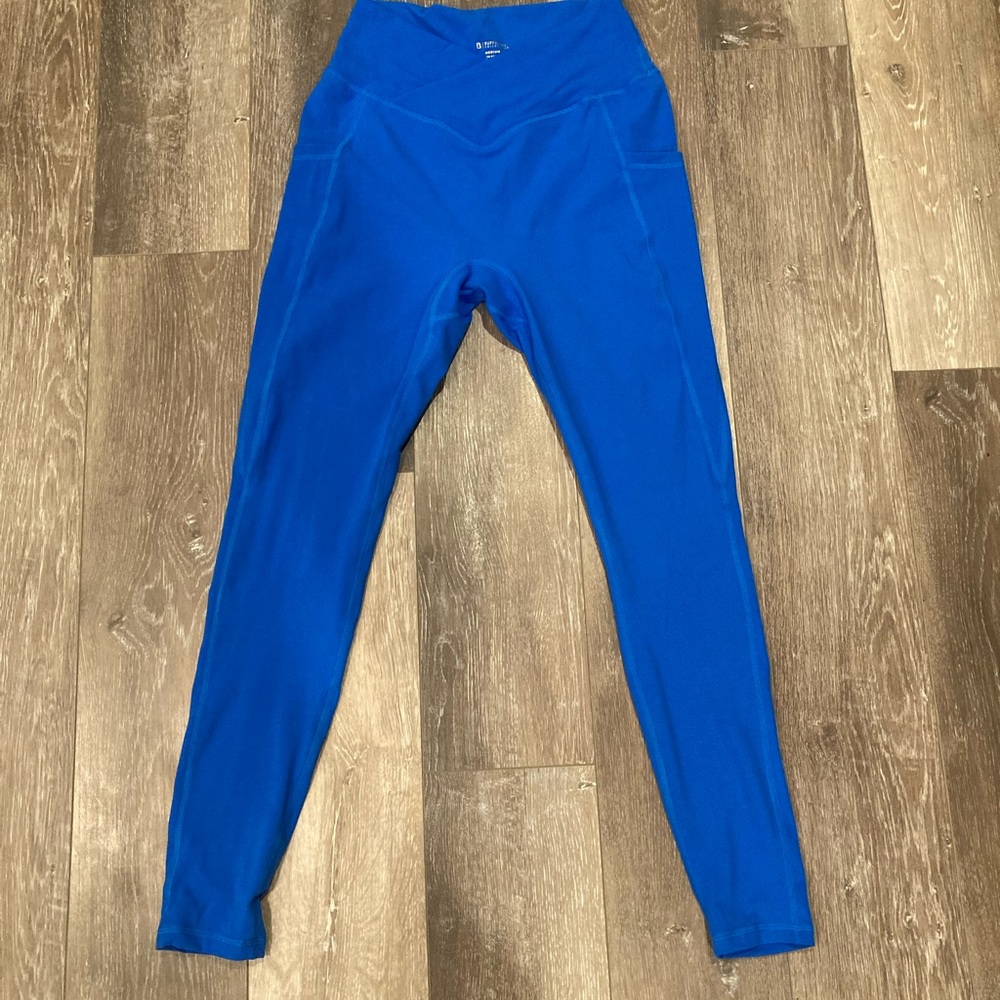 Vibrant Blue High-Waisted Buff Bunny Medium Leggings